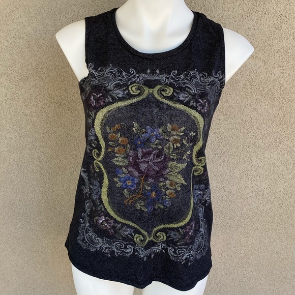 Forever 21 Tops - Retro Vintage Tapestry Sleeveless Shirt